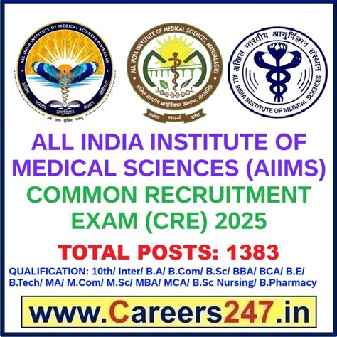 AIIMS CRE 4 Group B and C Recruitment - Apply Online for 1383 Posts