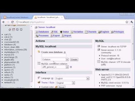 Beginner PHP Tutorial - 110 - phpMyAdmin Part 1 Video Lecture - PHP for ...
