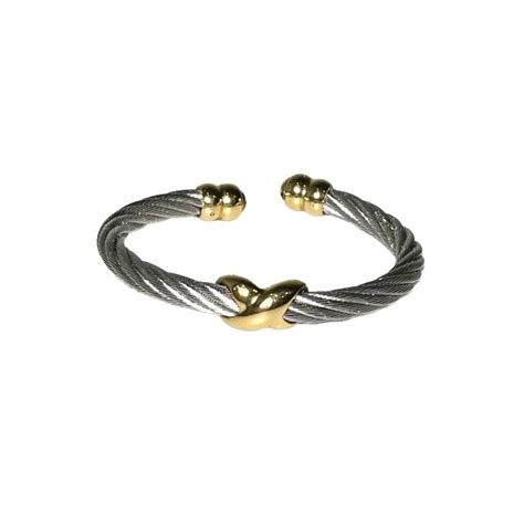 PHILLIPE CHARRIOL metal wire bangle | NOIR ONLINE