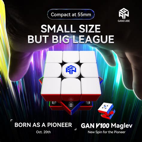 Buy GAN V100 3x3 (Magnetic, MagLev, Core Magnets, UV) Speed Cube Online ...