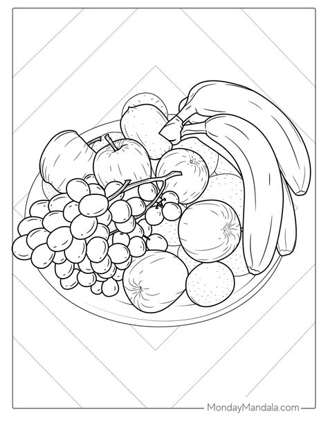 32 Fruit Coloring Pages (Free PDF Printables)