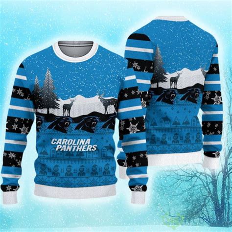 Carolina Panthers Christmas Reindeers Pattern Limited Edition Ugly ...