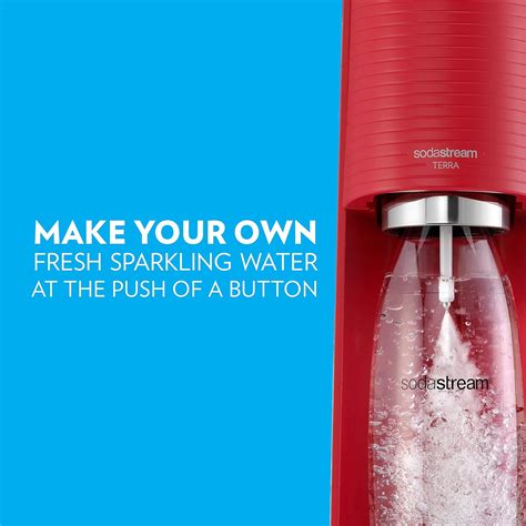 Buy SodaStream Terra Sparkling Water Maker Bundle (Red), with CO2, DWS ...