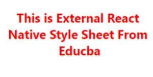 Image result for React Native Style Sheet Embed Code