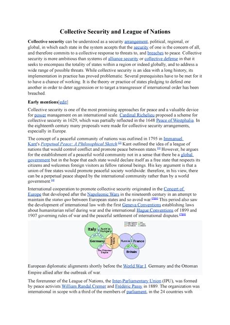 Collective Security League Of Nations