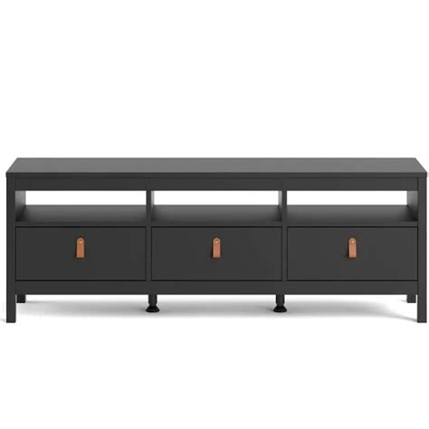 Tvilum Madrid 3 Drawer TV Stand, Black Matte India | Ubuy