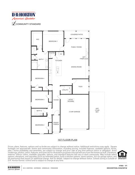 Floor Plan in Woodcreek | Fate, TX | D.R. Horton