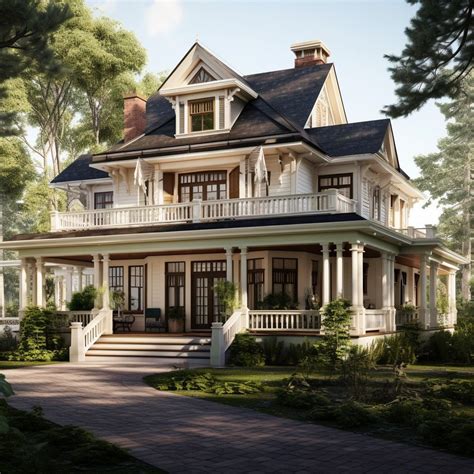 Classic American Style House with Lots of Windows