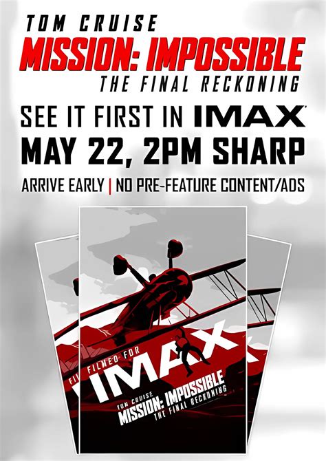 Mission Impossible IMAX Poster Final Reckoning Fan Fest 14 x 20