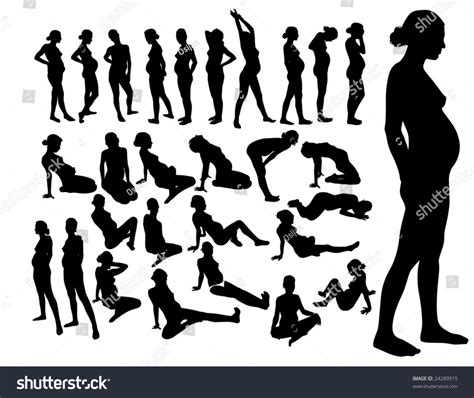 Silhouettes Pregnant Women: Vector có sẵn (miễn phí bản quyền) 24289915 | Shutterstock