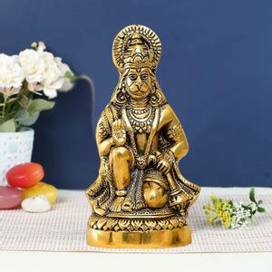 NOKTUS Metal Hanuman Statue Decorative Showpiece - 14 cm Price in India ...