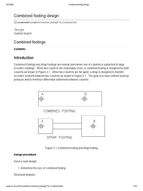 Image result for Combined Footing Design Example PDF