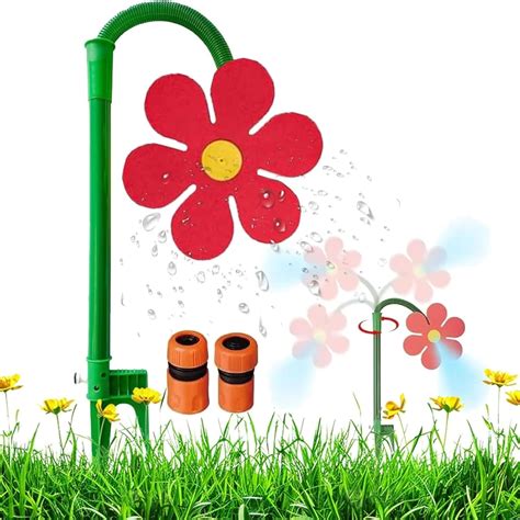 Crazy Daisy Sprinkler – Rotating Decorative Flower Water Feature ...