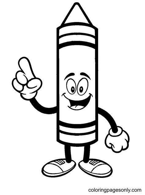 Color Crayons Coloring Pages