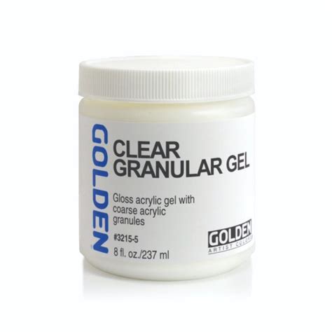 Golden Clear Granular Acrylic Gel Medium for Textured Effects