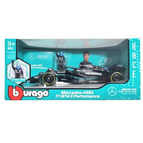 Bburago Mercedes-AMG F1 W14 E Performance #63 - With George Russell Fi ...