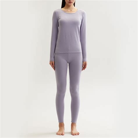 JNGSA 2023 Winter Two-piece Thermal Underwear Set for Women Long Johns ...