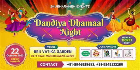 Dandiya Dhamaal Night 2023, Brij Vatika resort, 80 Feet Road, near ...