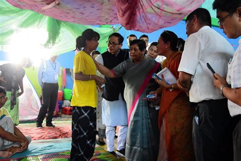 Manipur Governor Anusuiya Uikey visits relief camp in Imphal East