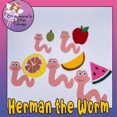 Herman the Worm Felt Story Pattern With Fun Song Lyrics Included - Etsy ...