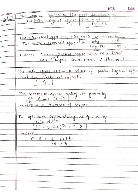 EE 101: Logical Effort and Path Delay Analysis Notes - Studocu