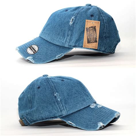ローキャップ 帽子 メンズ ケービーエトス KB ETHOS Vintage Baseball Cap デニムブルー 正規品 KBE ...