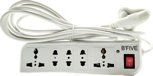 b'five power strip 5 Sockets With Switch & 2.5 Meter Heavy Duty Cord 3 ...