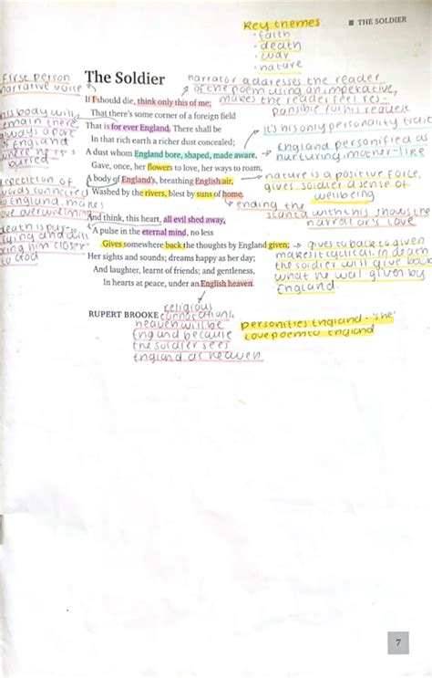 Gcse eduqas poetry the soldier grade 9 analysis – Artofit