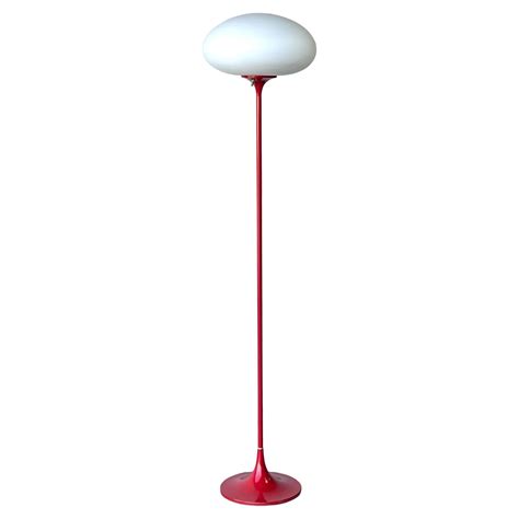 Mid-Century Modern Red Laurel Mushroom Floor Lamp Designed by Bill ...