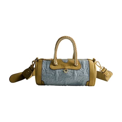 True Religion Quilted Horseshoe Mini Duffel Crossbody Bag, DENIM ...