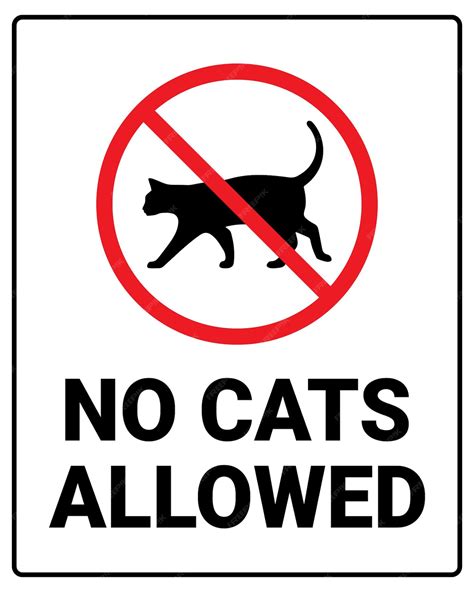 Premium Vector | No Cats Allowed Sign