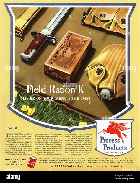 “U.S. Army Field Ration K”, “Process Products”, “Field Ration K may be ...