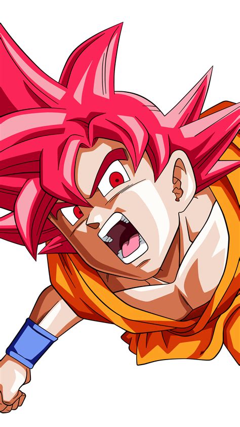 Goku Super Saiyan God iPhone Wallpapers - Wallpaper Cave