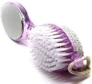 4-in-1 Foot Pedicure Brush, Body Scrubber, Facial Cleanser, Exfoliator ...