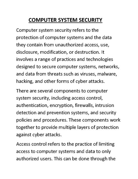 Image result for Computer System and Security