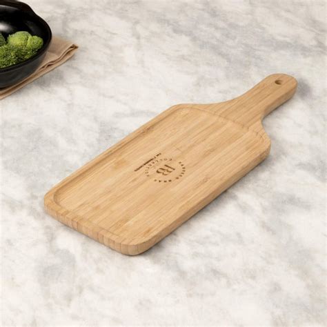 Buy Mendo Beautiful Home Bamboo Serving Tray with Handle - 33x12cm from ...