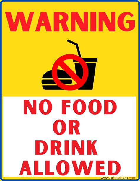 37+ No Food Or Drink Sign | Printable PDFs - Printableo.Com