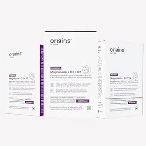 Origins Nutra 5-in-1 Magnesium + D3 + K2 for Men | 100% RDA of ...