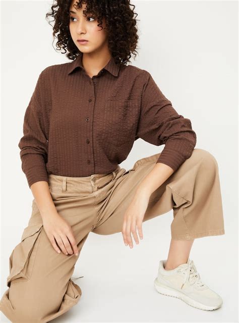 Buy Women Seersucker Shirt Online at just Rs. 899.0 - 1000015171125 ...