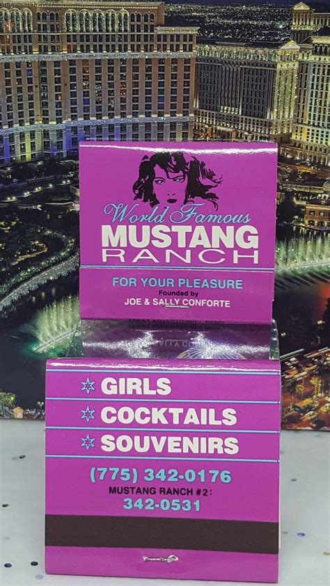 Vintage World Famous Mustang Ranch Brothel Matches Girls Cocktails ...