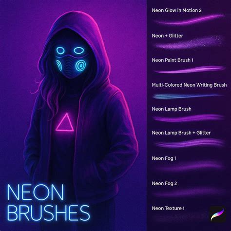 Procreate Neon Fonts Bundle | Procreate & Display Fonts | Instant Download | Whimsical Retro ...