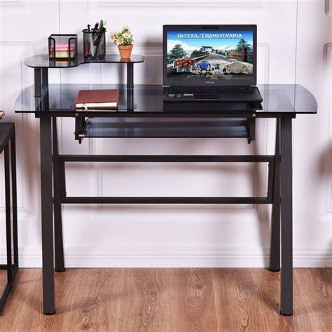 Small Glass Computer Desk 的图像结果