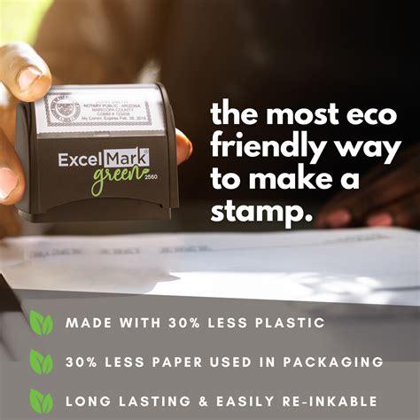 ExcelMark Green 2560 Pre-Inked Stamp | Made Entirely in America | ExcelMark