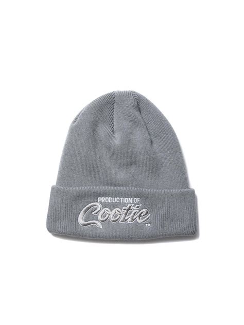 Embroidery Dry Tech Big Cuffed Beanie (PRODUCTION OF COOTIE) - Ash Gray ...