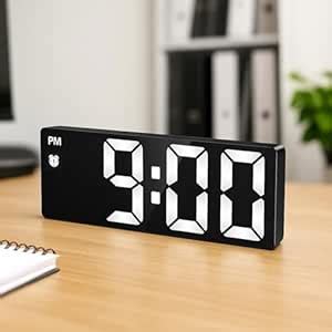 Buy Nostrae by Ekhasa LED Digital Alarm Clock for Bedroom | Black Table ...