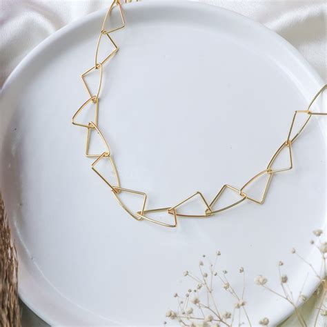 Buy Triangle Gold-Plated Chain | Chains For Women | Johori