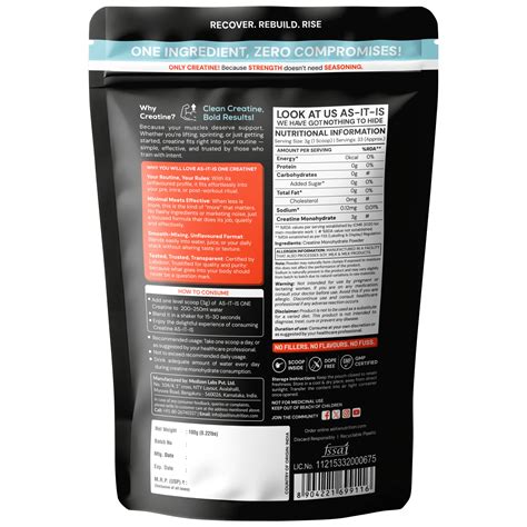 Pure Creatine Monohydrate powder — AS-IT-IS Nutrition