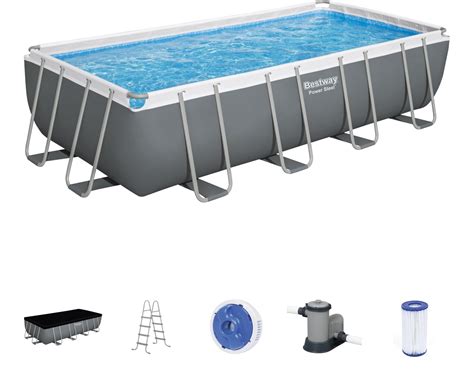 Bestway Power Steel Piscine rectangulaire 45,7 x 2,7 x 122 cm : Amazon ...