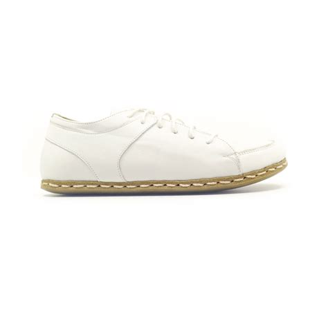 White Leather Delfino Barefoot Sneakers – Costoso Italiano