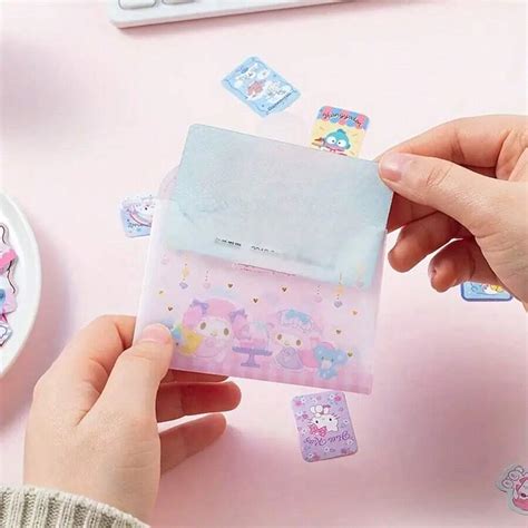 Hello Kitty & Friends Cartoon Stickers With PVC Storage Bag, 40 Count ...